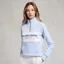 Holland Cooper Henley Womens Quarter Zip - Pale Blue