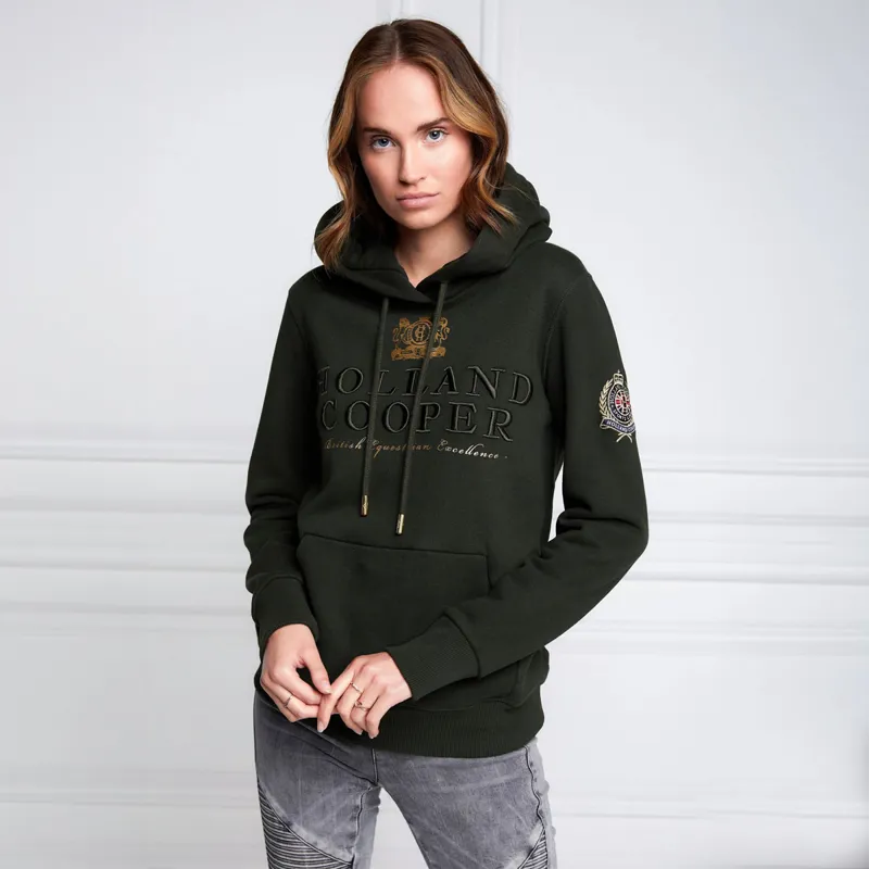 Holland Cooper HC Heritage Ladies Hoodie - Racing Green