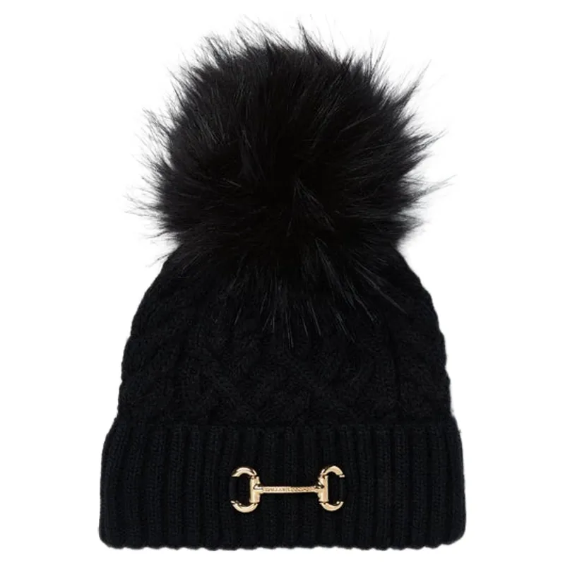 Holland Cooper Horse Bit Bobble Hat - Black-1