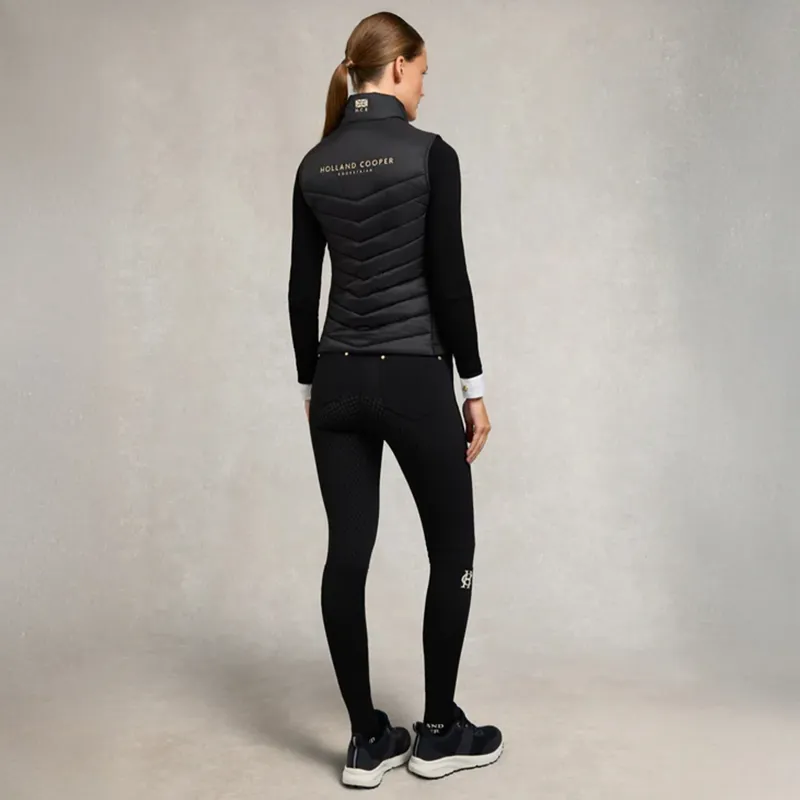 Holland Cooper Hybrid Womens Equestrian Gilet - Black-6