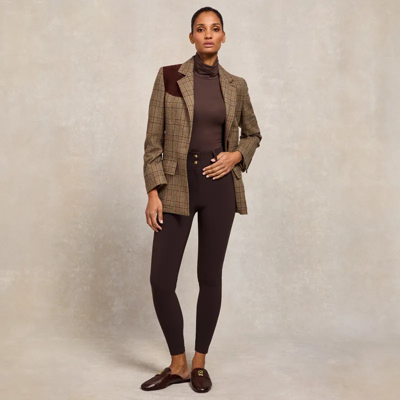 Holland Cooper Contour Womens Trousers - Chocolate-2