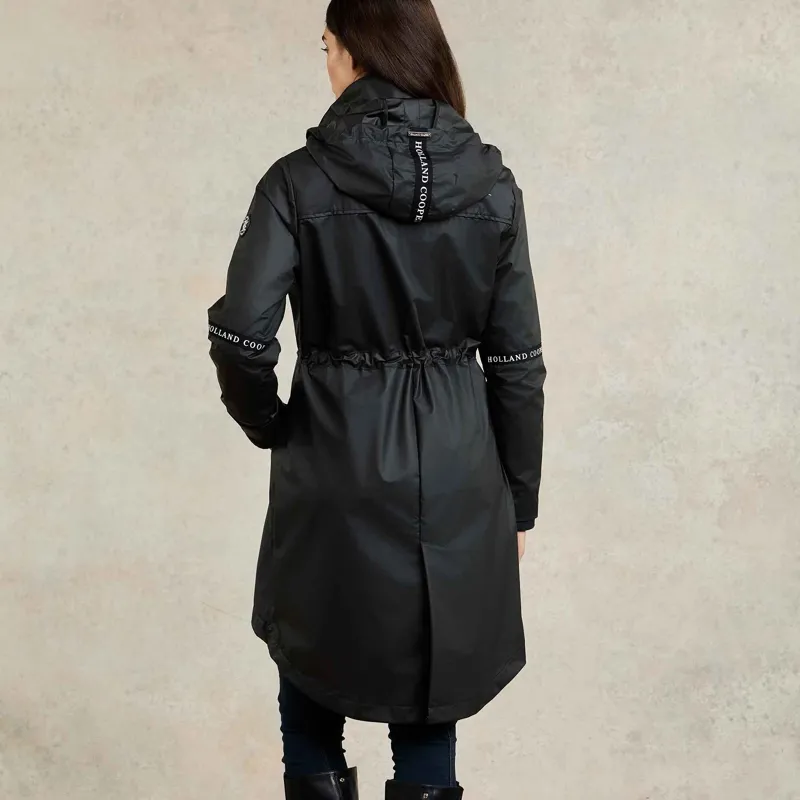 Holland Cooper Ladies Waterproof Rain Coat - Matte Black-3