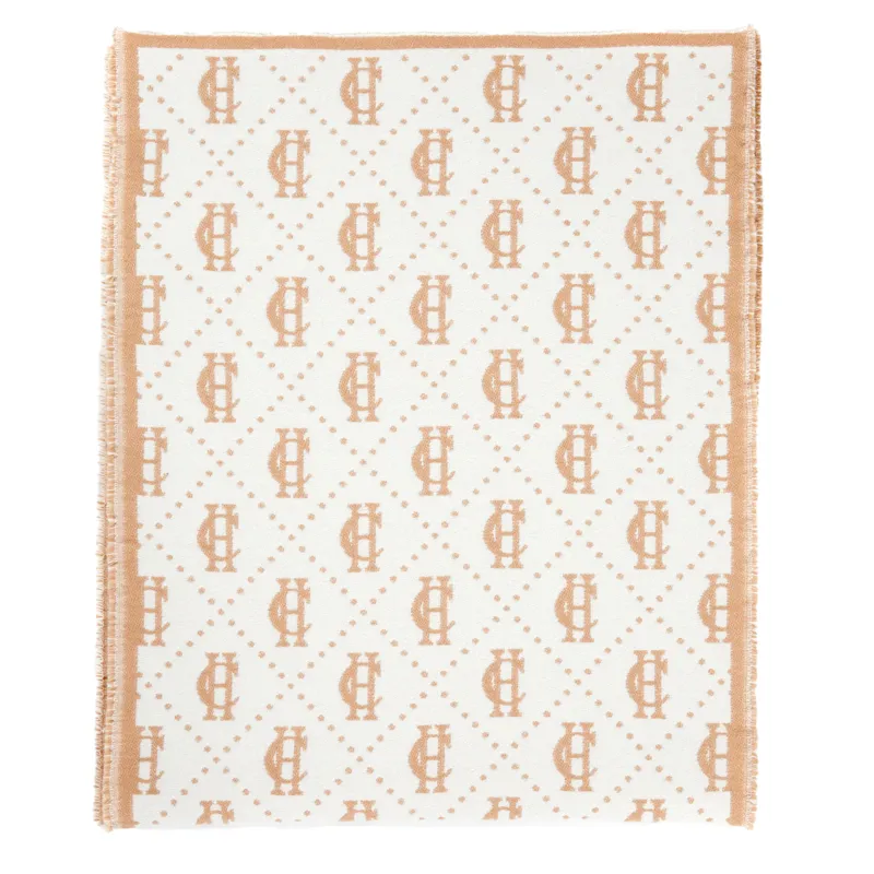Holland Cooper Lightweight Monogram Scarf - Camel/Cream-7
