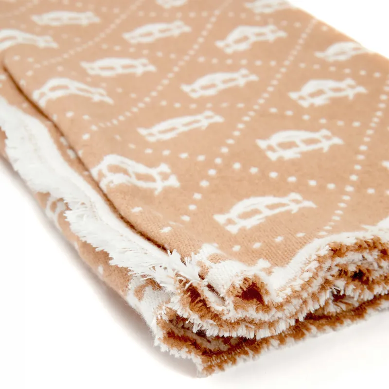 Holland Cooper Lightweight Monogram Scarf - Camel/Cream-4