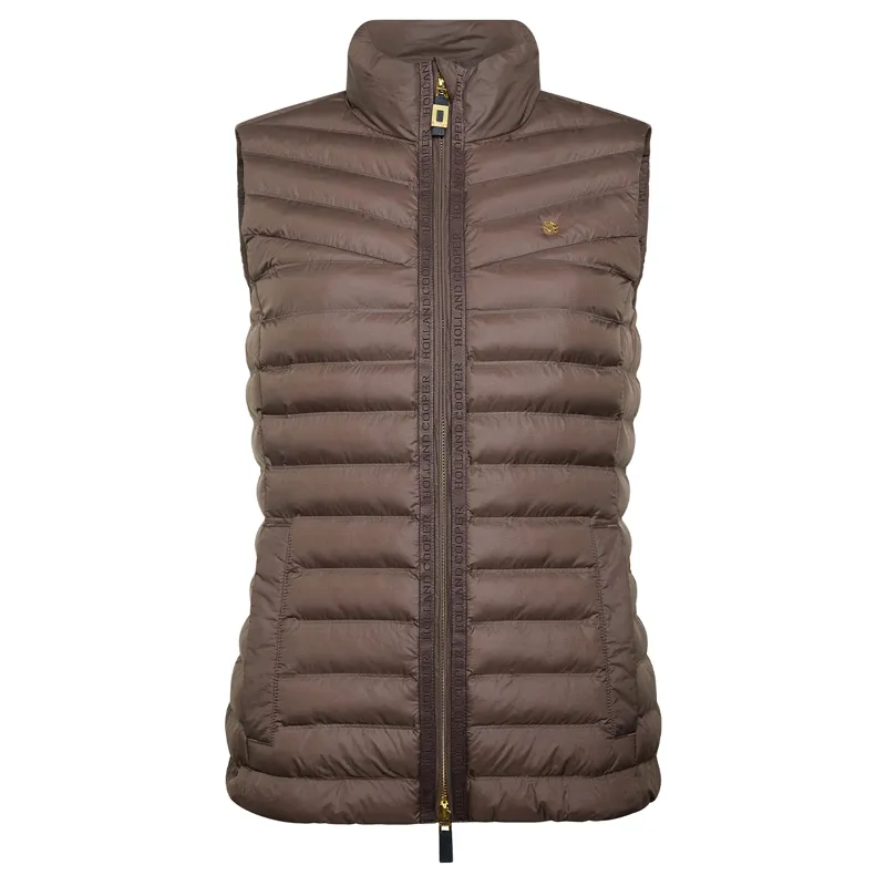 Holland Cooper Womens Lightweight Puffer Gilet - Chestnut-2