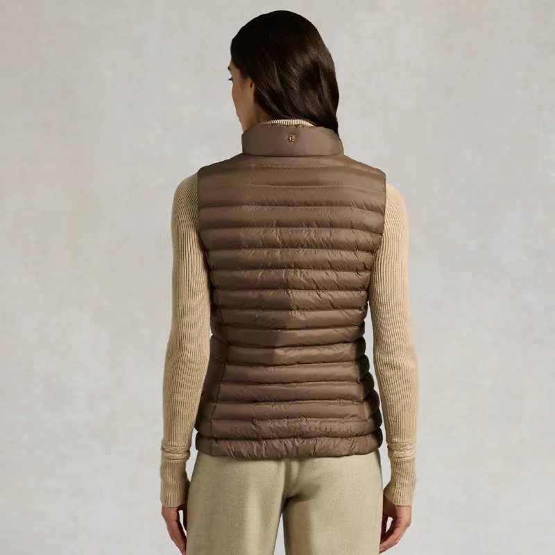 Holland Cooper Womens Lightweight Puffer Gilet - Chestnut-1