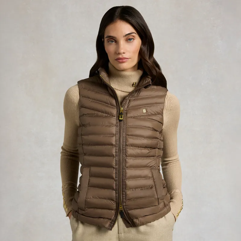 Holland Cooper Womens Lightweight Puffer Gilet - Chestnut