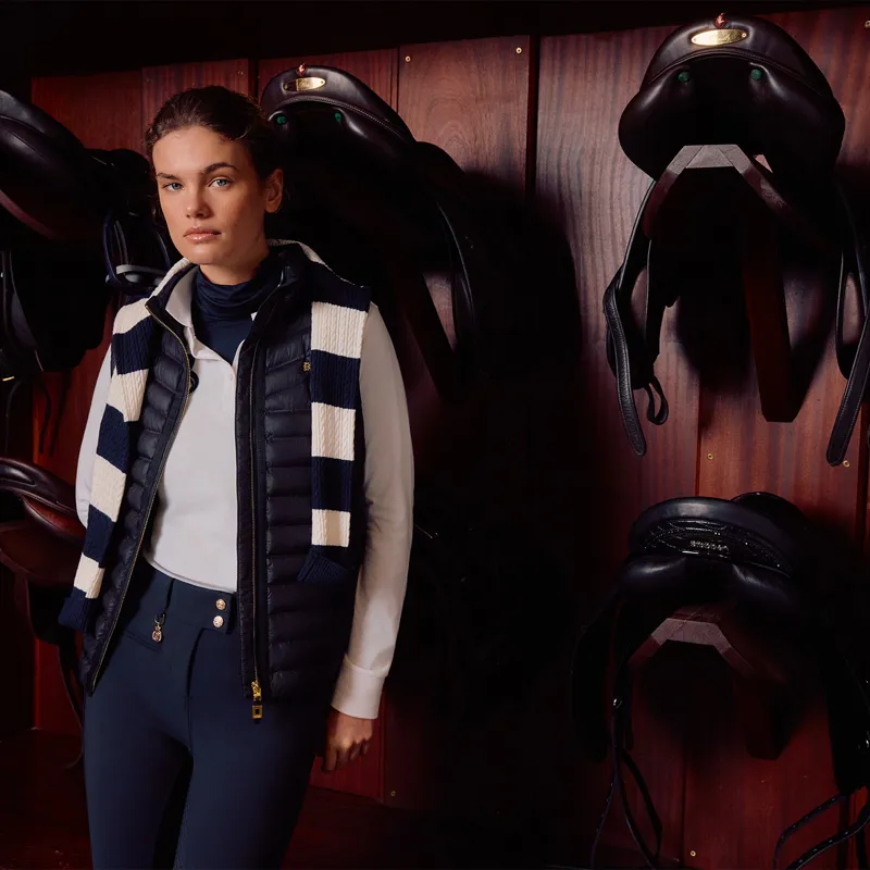 Holland Cooper Womens Lightweight Puffer Gilet - Ink Navy-7