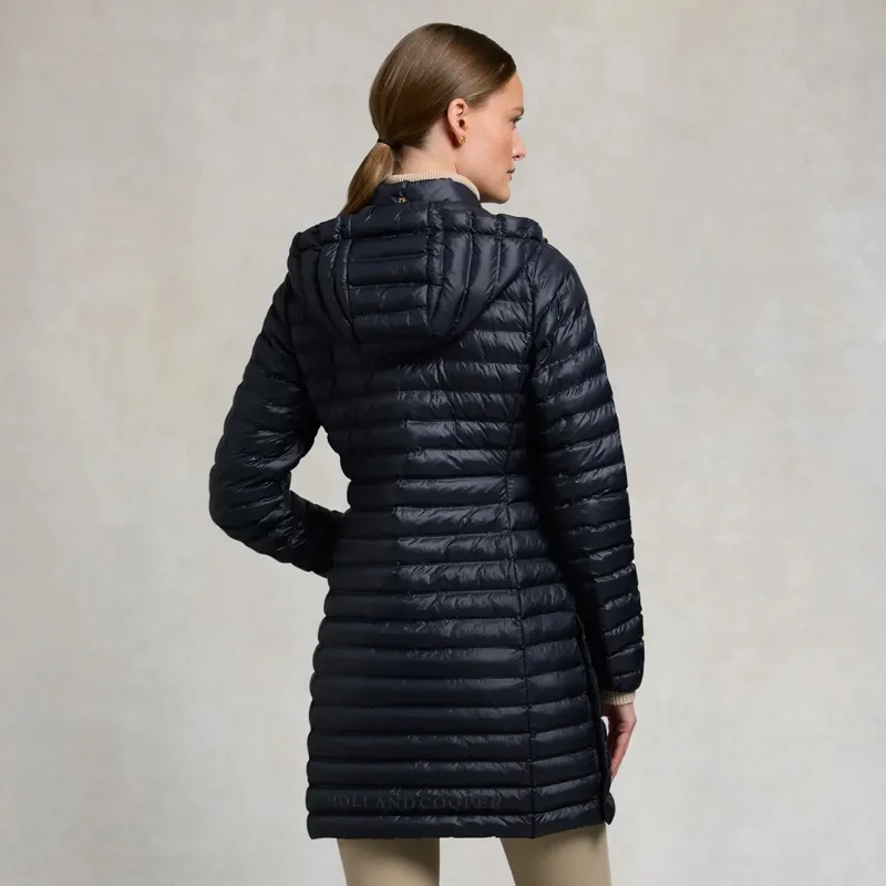 Holland Cooper Lightweight Womens Puffer Coat - Ink Navy-1