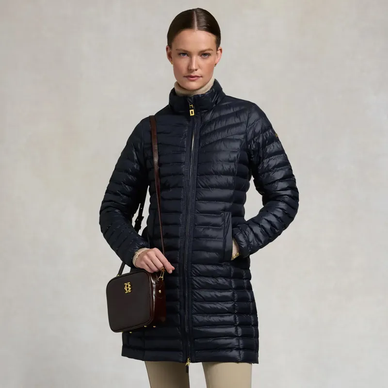 Holland Cooper Lightweight Womens Puffer Coat - Ink Navy-4