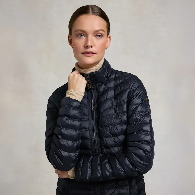 Holland Cooper Lightweight Womens Puffer Coat - Ink Navy-5