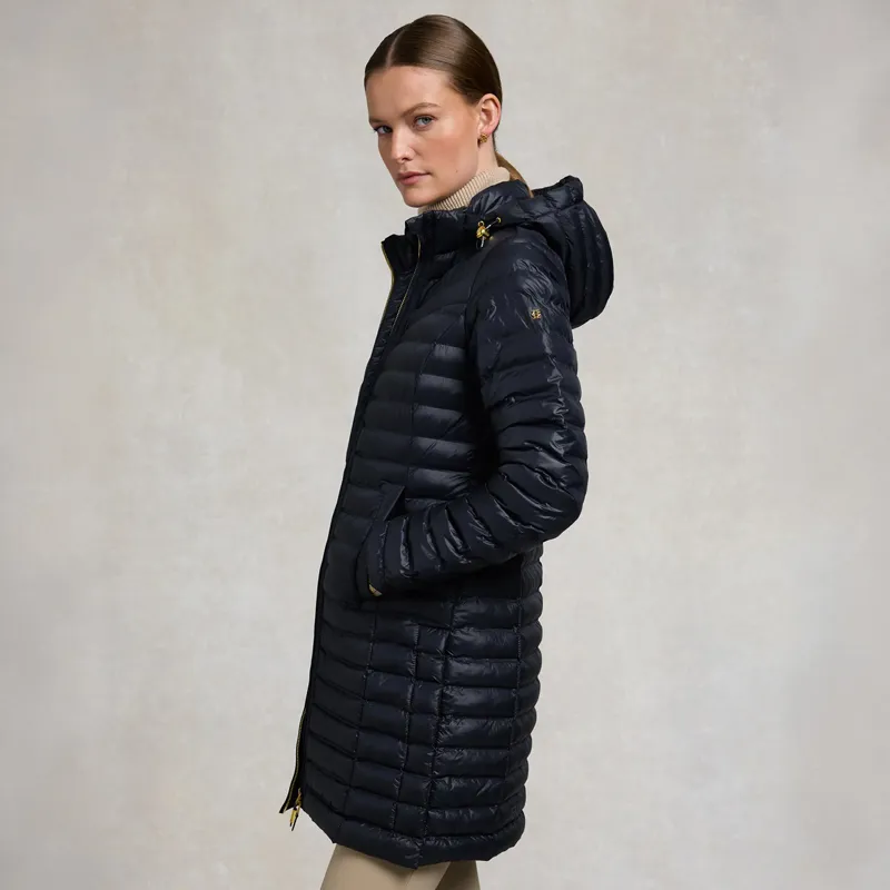 Holland Cooper Lightweight Womens Puffer Coat - Ink Navy-3