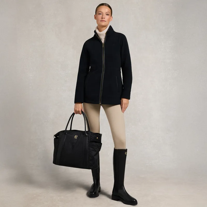 Holland Cooper Longline Country Fleece Womens Jacket - Black-3