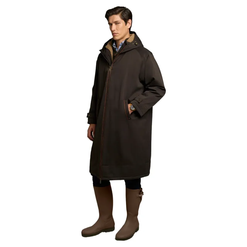 Holland Cooper One-Size Mens Waterproof Coat - Chocolate-5