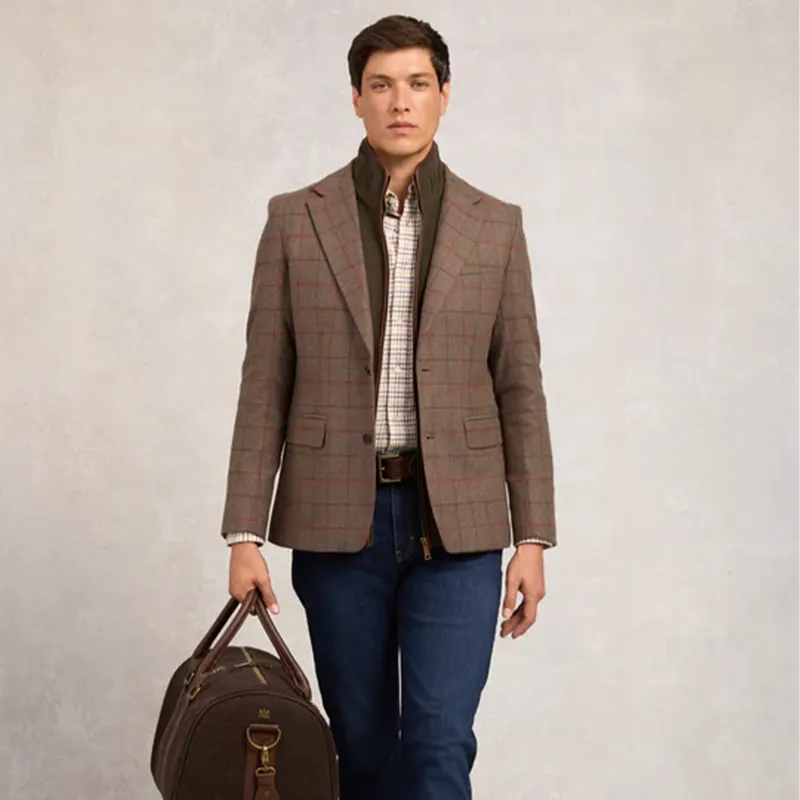 Holland Cooper Country Mens Fleece Gilet - Khaki-2