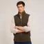 Holland Cooper Country Mens Fleece Gilet - Khaki