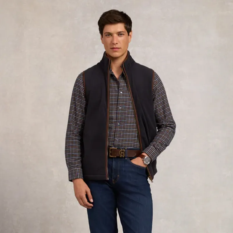 Holland Cooper Country Mens Fleece Gilet - Ink Navy-2