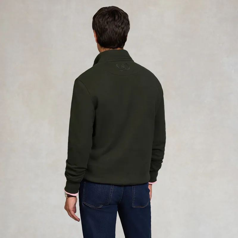 Holland Cooper Mens Quarter Zip Sweatshirt - Racing Green-3