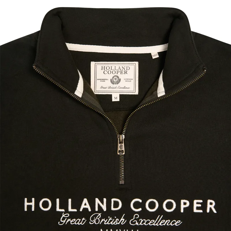 Holland Cooper Henley Sporting Goods Men's Quarter Zip - Racing Green-2
