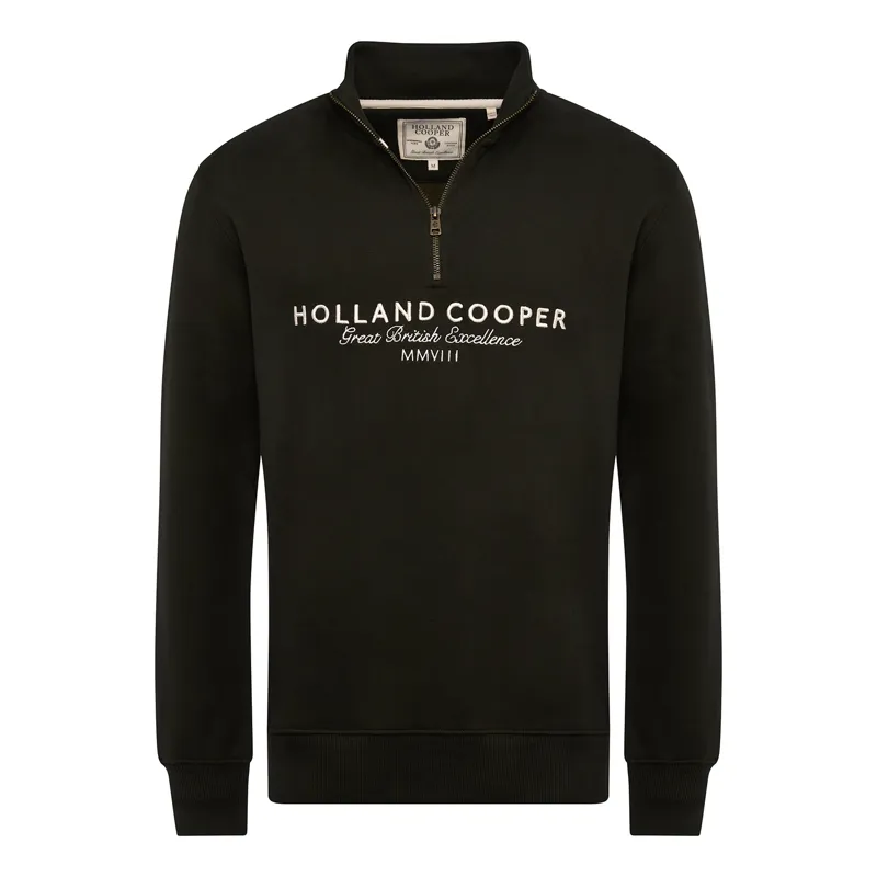 Holland Cooper Henley Sporting Goods Men's Quarter Zip - Racing Green-3