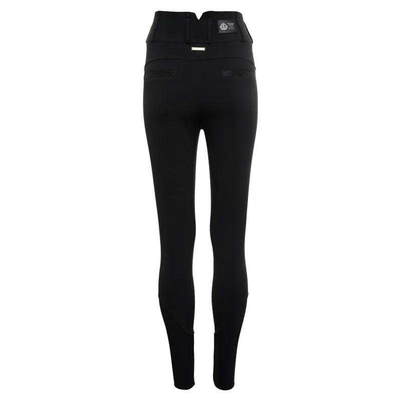 Holland Cooper Premium High Rise Full Grip Womens Breeches - Black-4