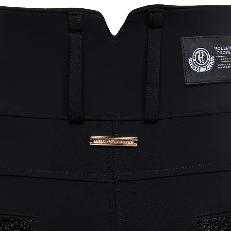 Holland Cooper Premium High Rise Full Grip Womens Breeches - Black-8