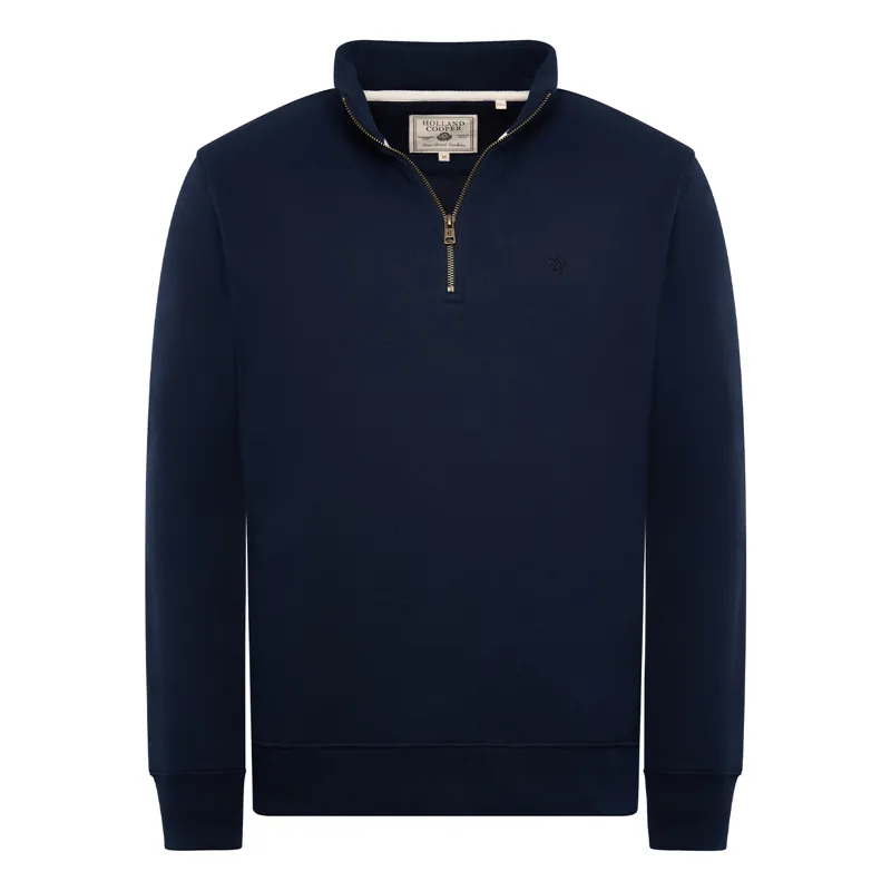 Holland Cooper Mens Quarter Zip Sweatshirt - Ink Navy-3