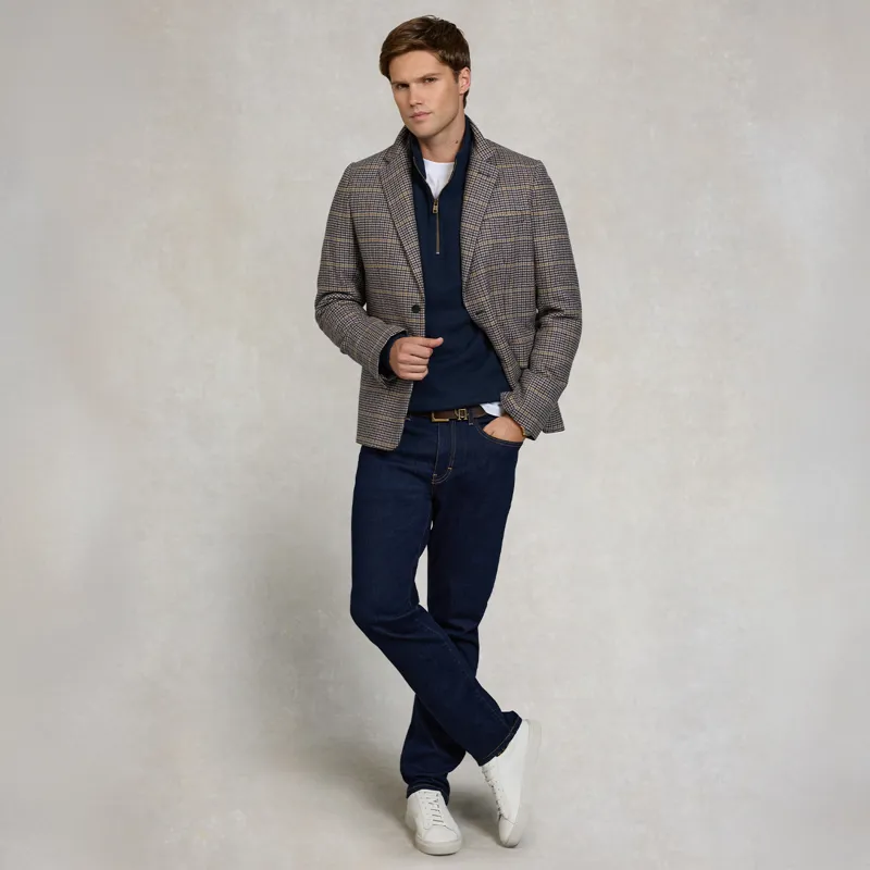 Holland Cooper Mens Quarter Zip Sweatshirt - Ink Navy-6