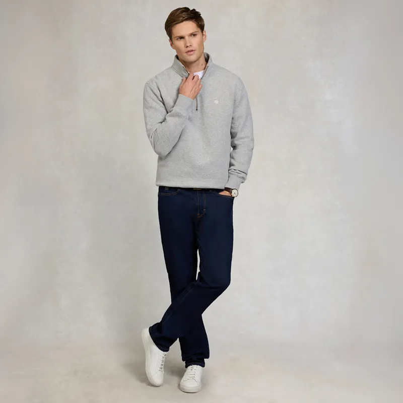 Holland Cooper Mens Quarter Zip Sweatshirt - Grey-3