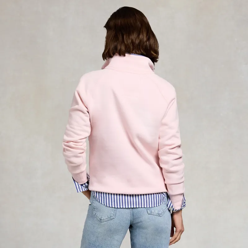 Holland Cooper Henley Womens Quarter Zip - Pink-2