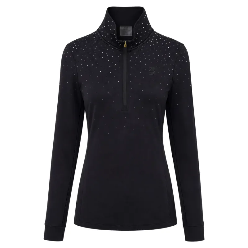 Holland Cooper Studland Womens Crystal Long Sleeve Base Layer - Black