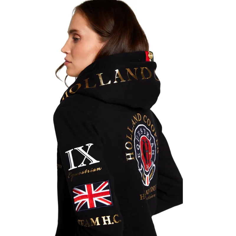 Holland Cooper Team Zip Hoodie Womens - Black-3