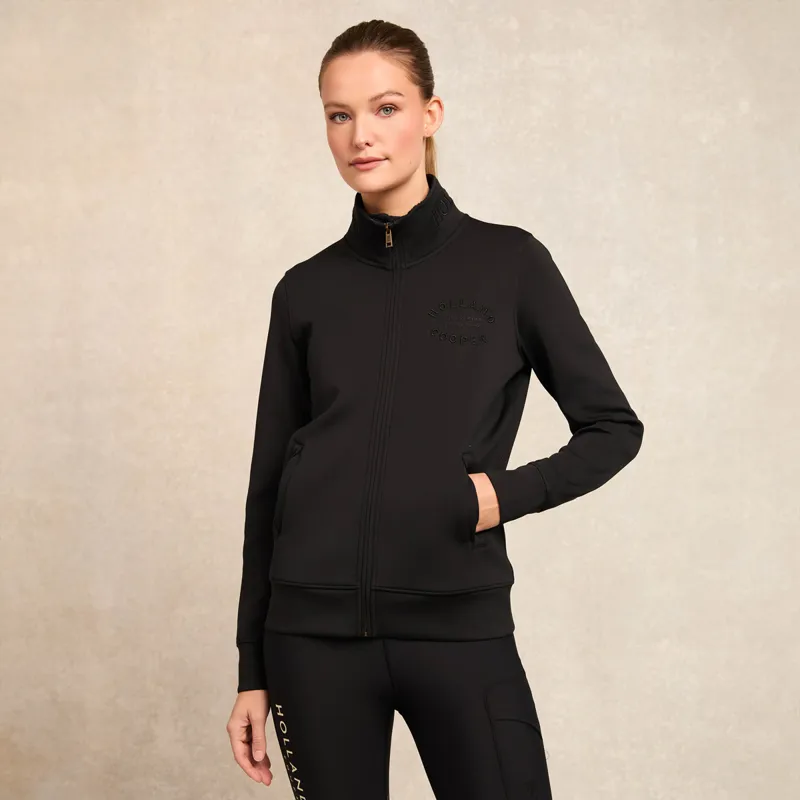 Holland Cooper Training Zip Through Womens Sweat - Black