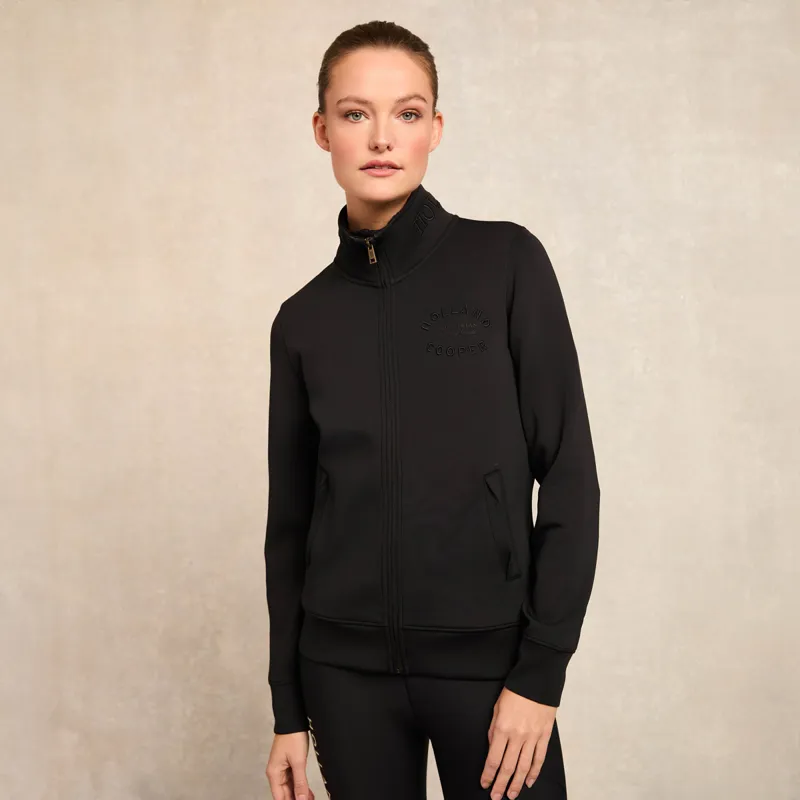 Holland Cooper Training Zip Through Womens Sweat - Black-1