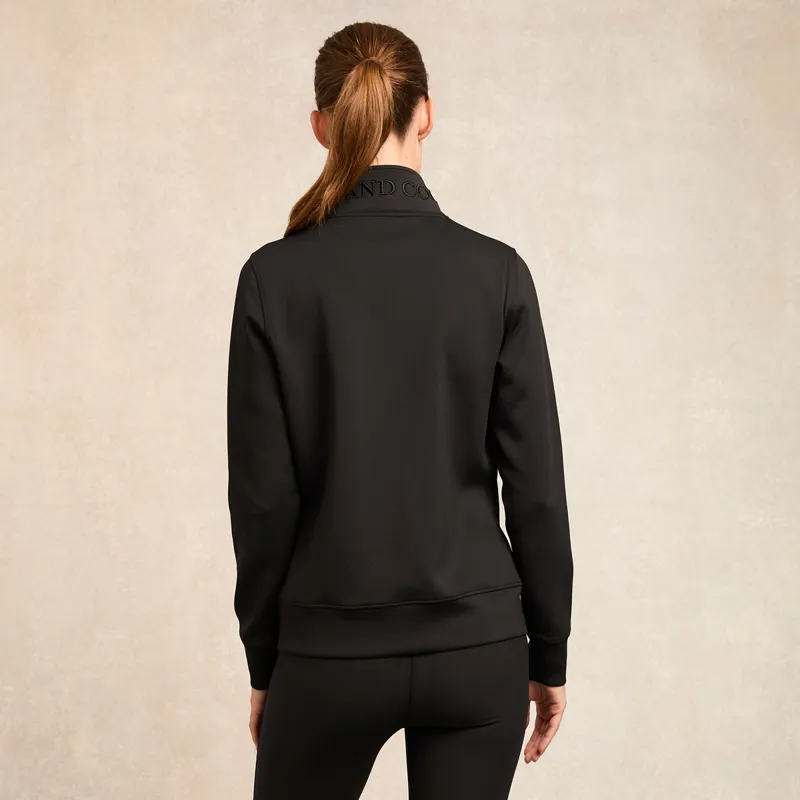 Holland Cooper Training Zip Through Womens Sweat - Black-2