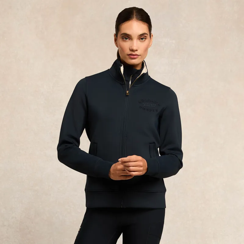 Holland Cooper Training Zip Through Womens Sweat - Ink Navy