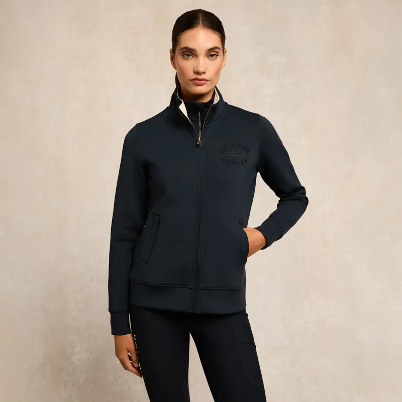 Holland Cooper Training Zip Through Womens Sweat - Ink Navy-1