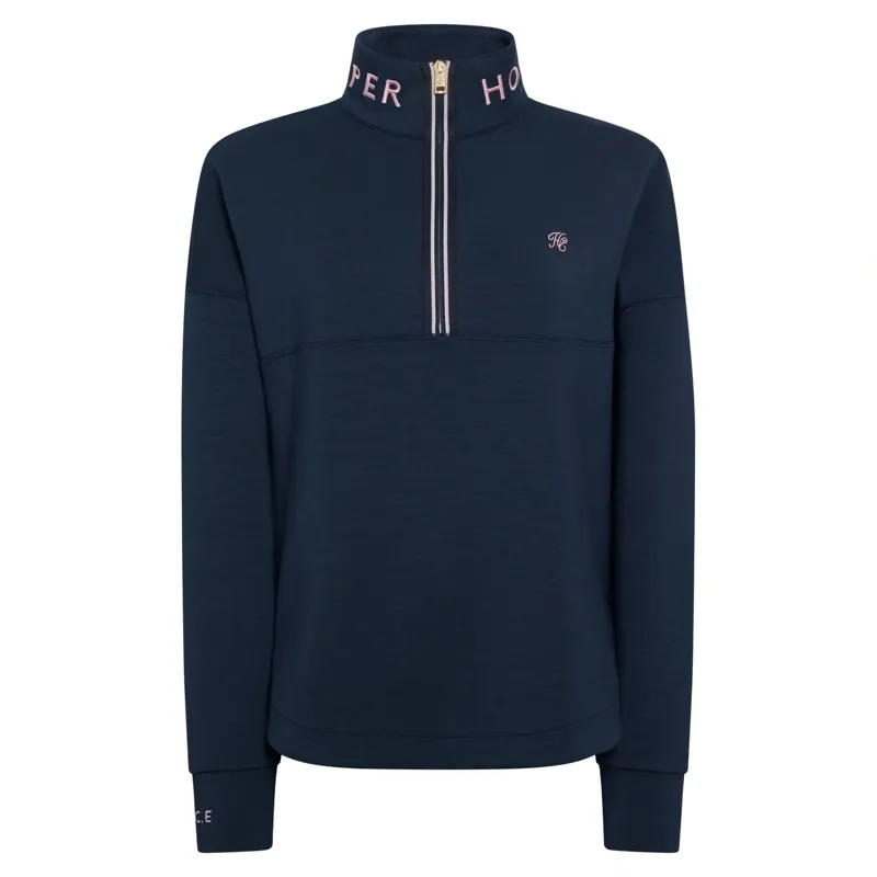 Holland Cooper Windsor Womens Quarter Zip Sweatshirt - Ink Navy-4