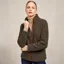 Holland Cooper Country Womens Full Zip Fleece Jumper - Khaki Borg