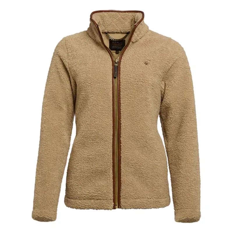 Holland Cooper Country Womens Full Zip Fleece Jumper - Natural Borg-3