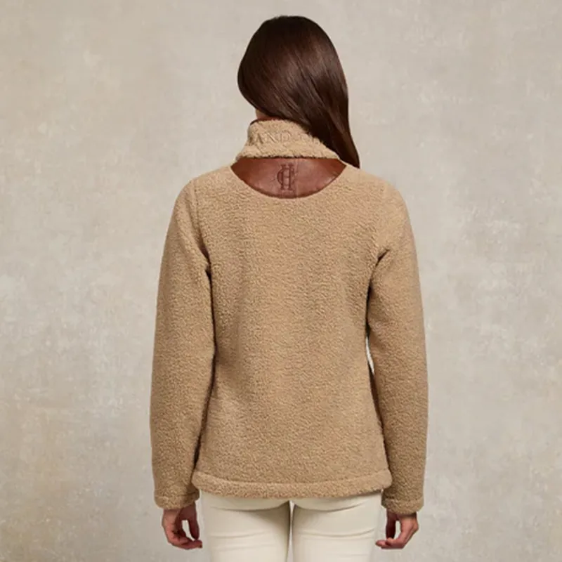 Holland Cooper Country Womens Full Zip Fleece Jumper - Natural Borg-4