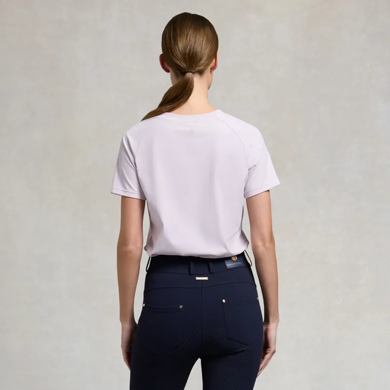 Holland Cooper Chiltern Womens Crew Neck T-Shirt - Dawn Pink-2