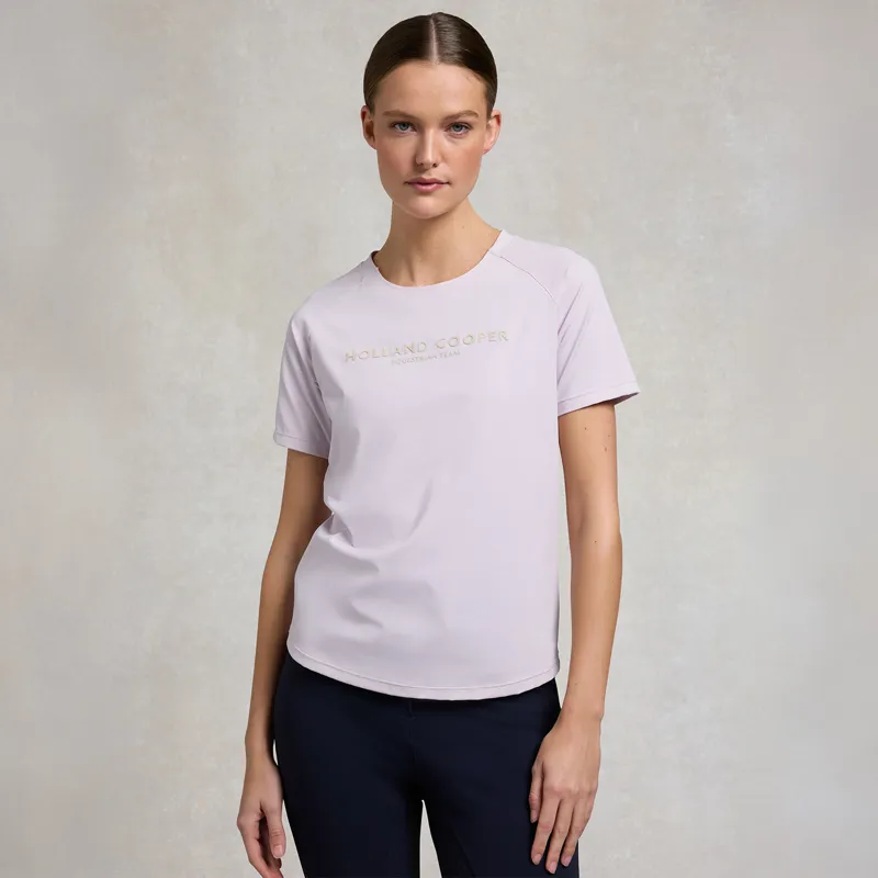 Holland Cooper Chiltern Womens Crew Neck T-Shirt - Dawn Pink