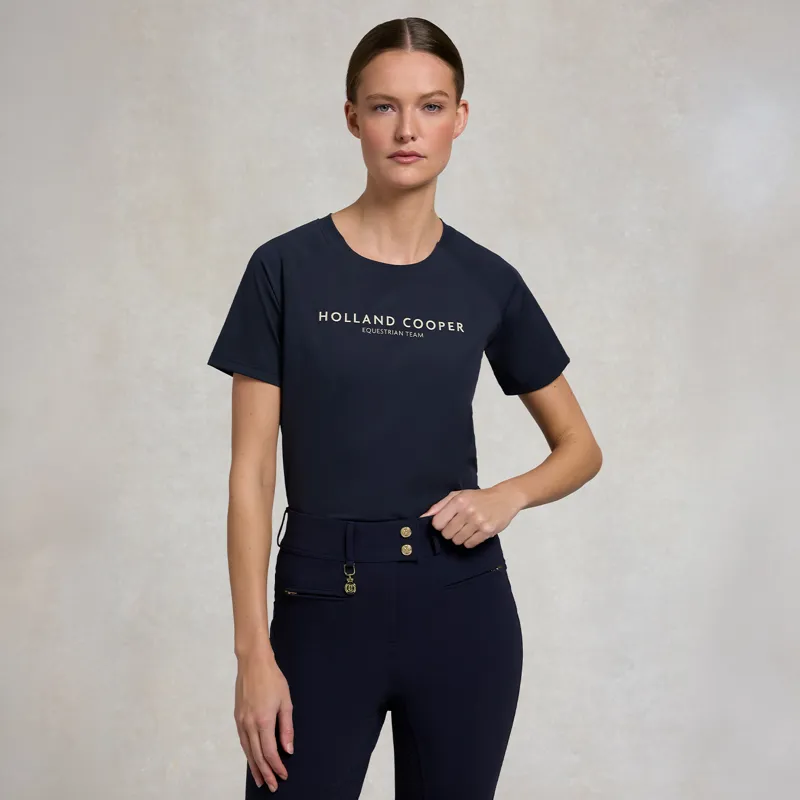 Holland Cooper Chiltern Womens Crew Neck T-Shirt - Ink Blue-2