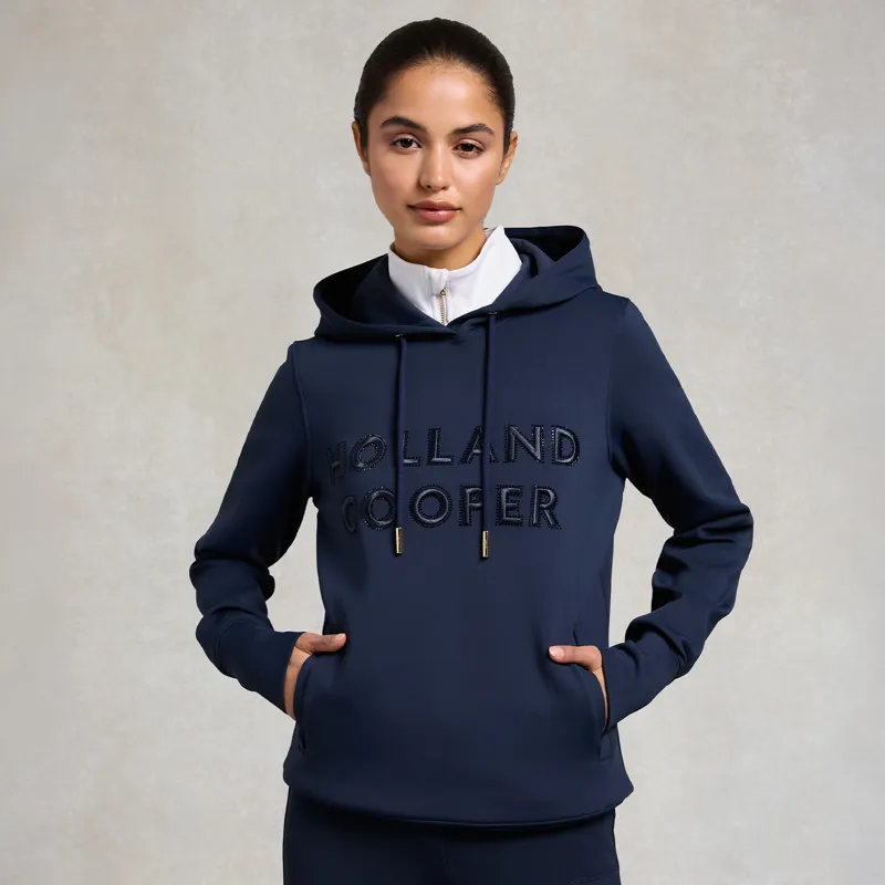 Holland Cooper Crystal Womens Hoodie - Ink Navy