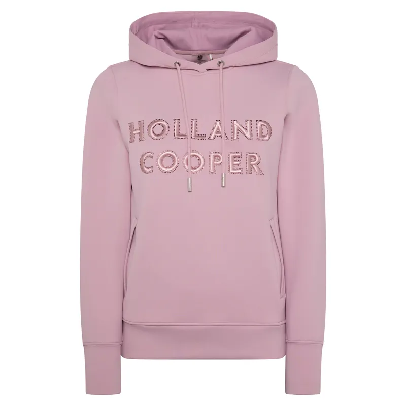 Holland Cooper Crystal Womens Hoodie - Dawn Pink-1