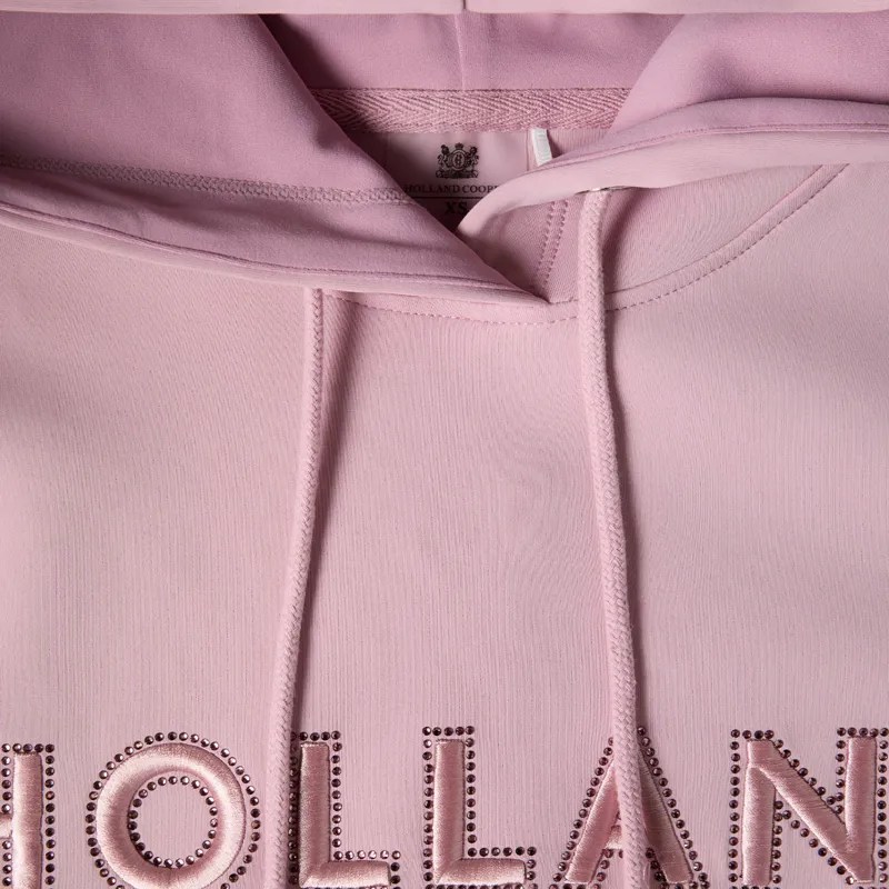 Holland Cooper Crystal Womens Hoodie - Dawn Pink-6