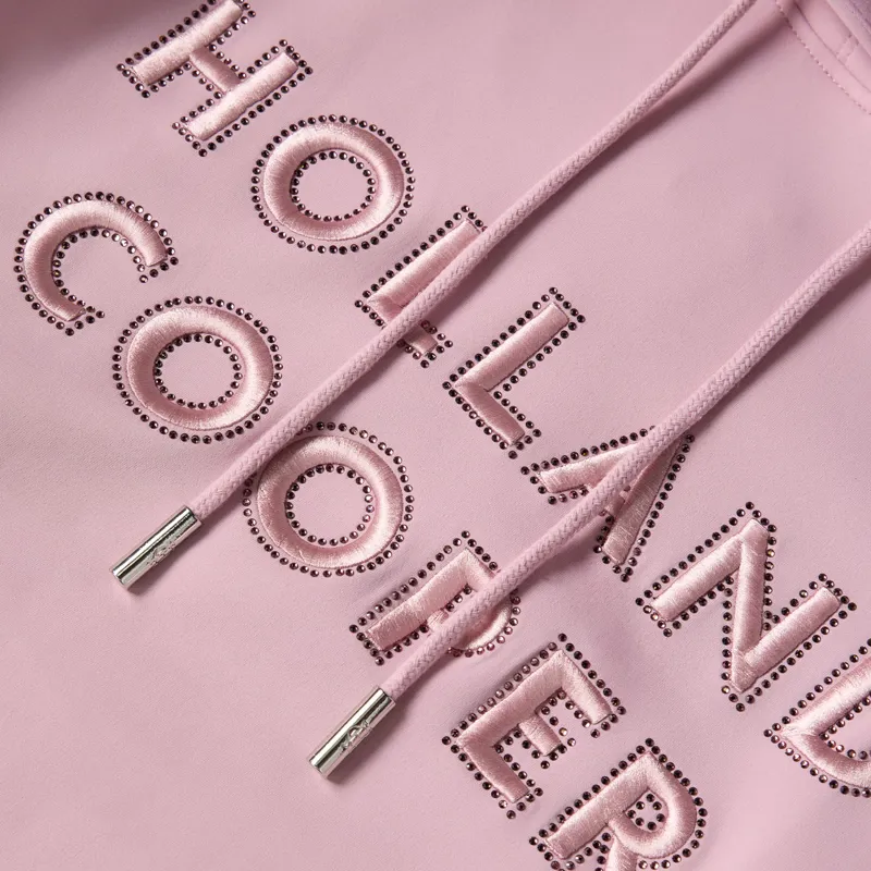 Holland Cooper Crystal Womens Hoodie - Dawn Pink-5