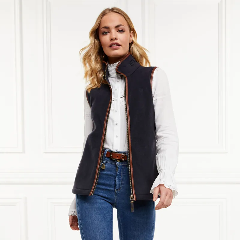 Holland Cooper Country Fleece Womens Gilet - Ink Navy
