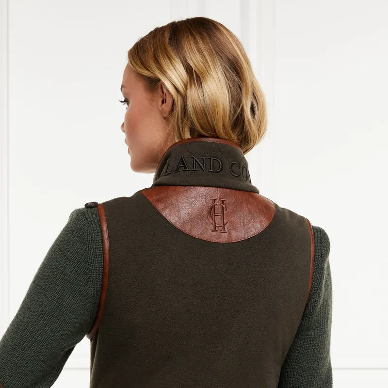 Holland Cooper Country Fleece Womens Gilet - Khaki-2